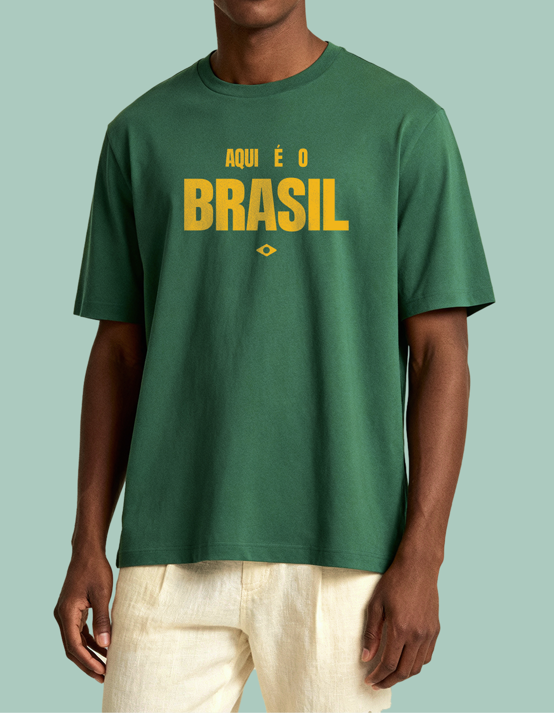 Camiseta Aqui é o Brasil - frente