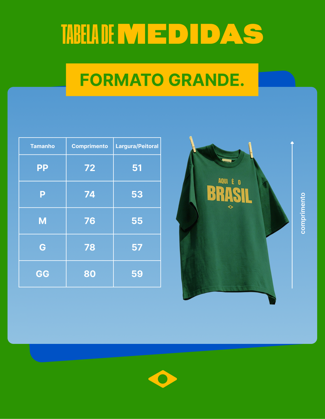 Camiseta Aqui é o Brasil - detalhe